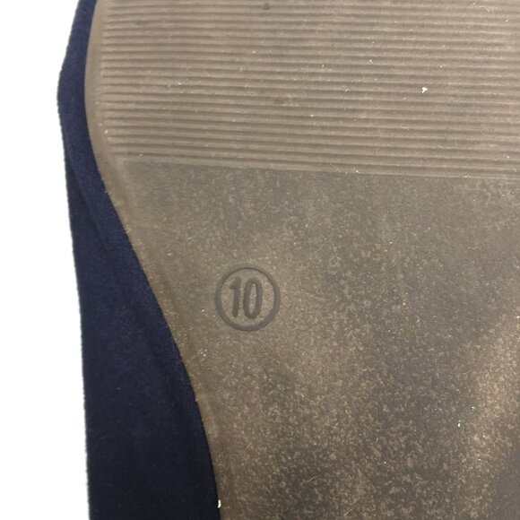 Old Navy Womens Blue T-Strap Mary Jane Shoe Suede Pointed Toe Formal Size 10 - Picture 9 of 9